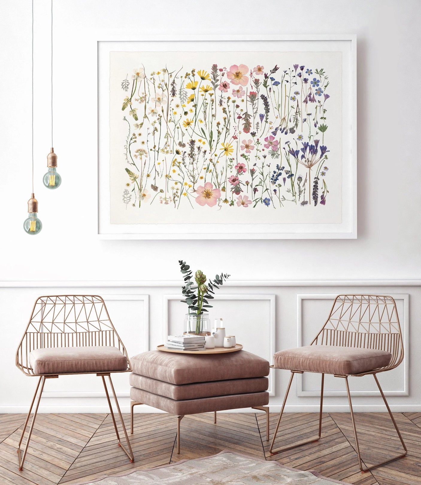 Bespoke Wildflower Botanical Ombre Collage