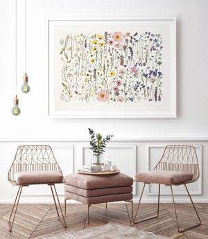 Bespoke Wildflower Botanical Ombre Collage