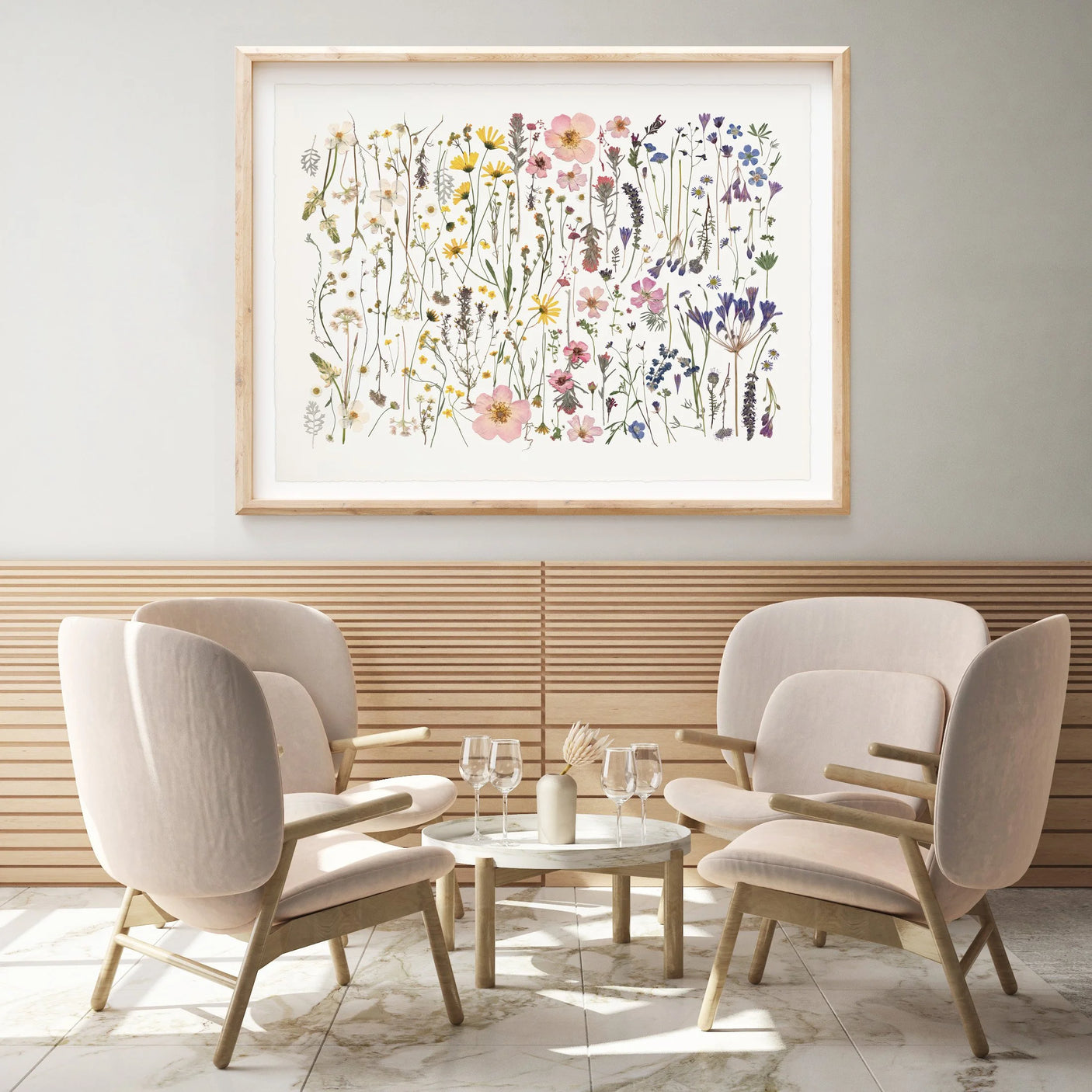 Bespoke Wildflower Botanical Ombre Collage