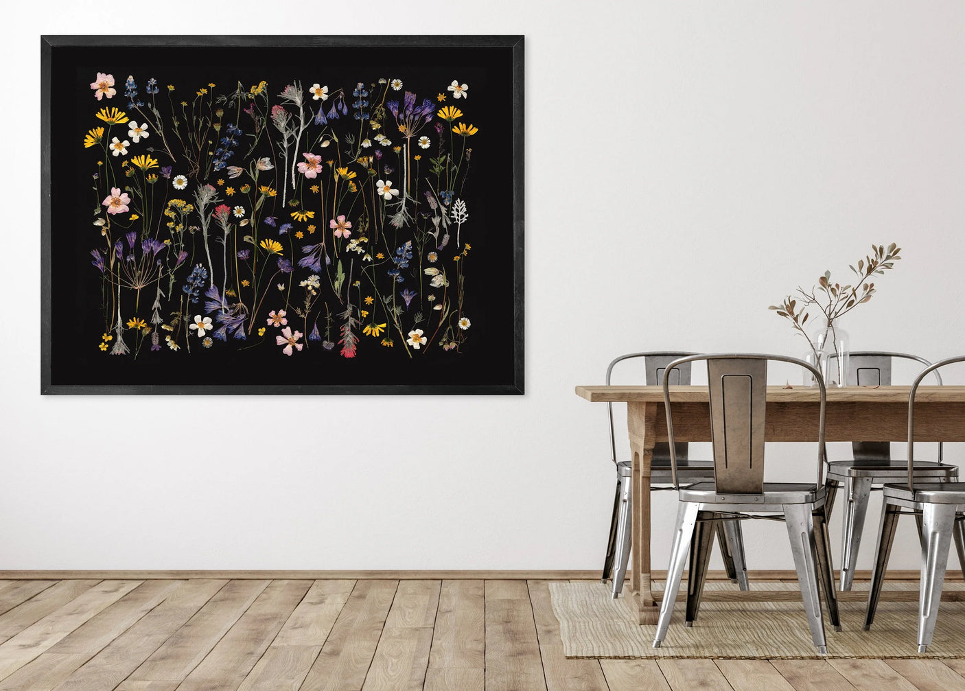 California Farm and Wildflower Botanical Collage